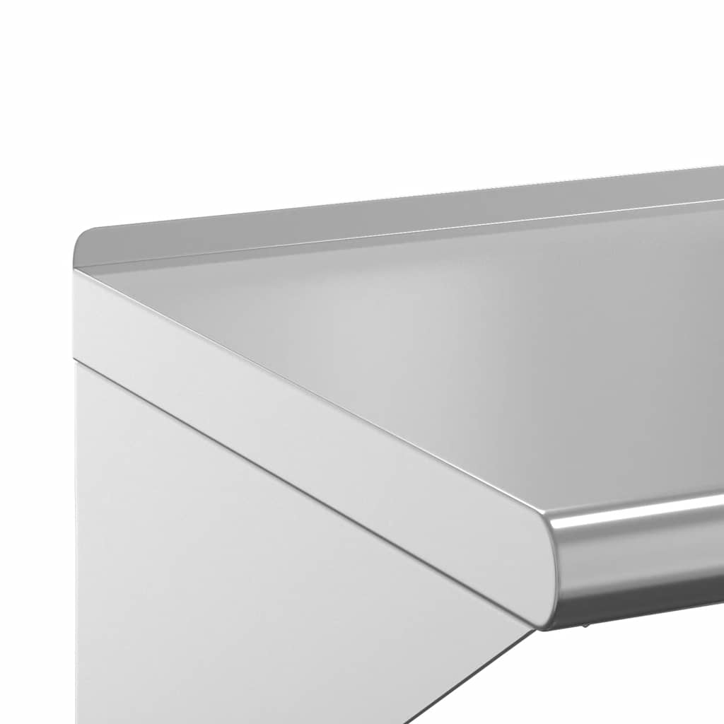 Étagère murale 100x45x31 cm argenté acier inoxydable - XIOS
