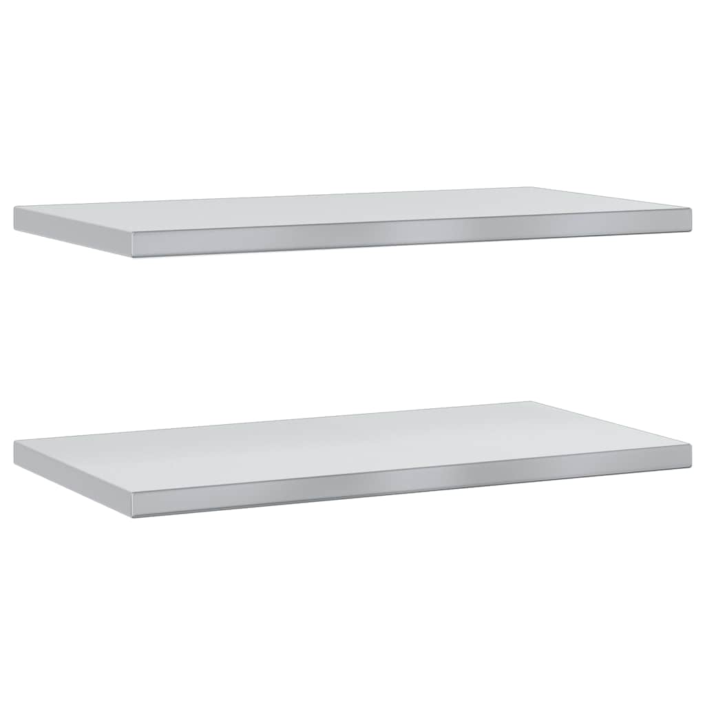 Étagères murales 2 pcs 75x40 cm argenté acier inoxydable - XIOS
