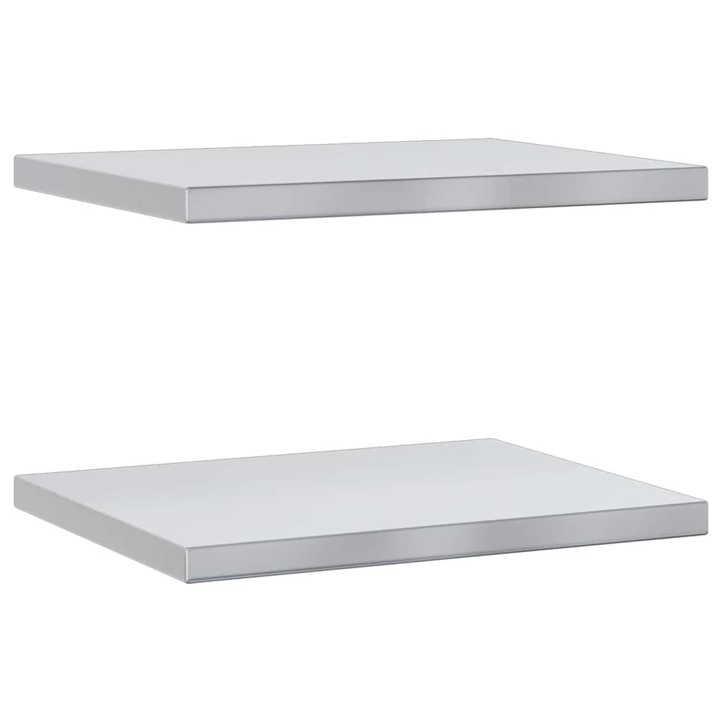 Étagères murales 2 pcs 50x40 cm argenté acier inoxydable - XIOS