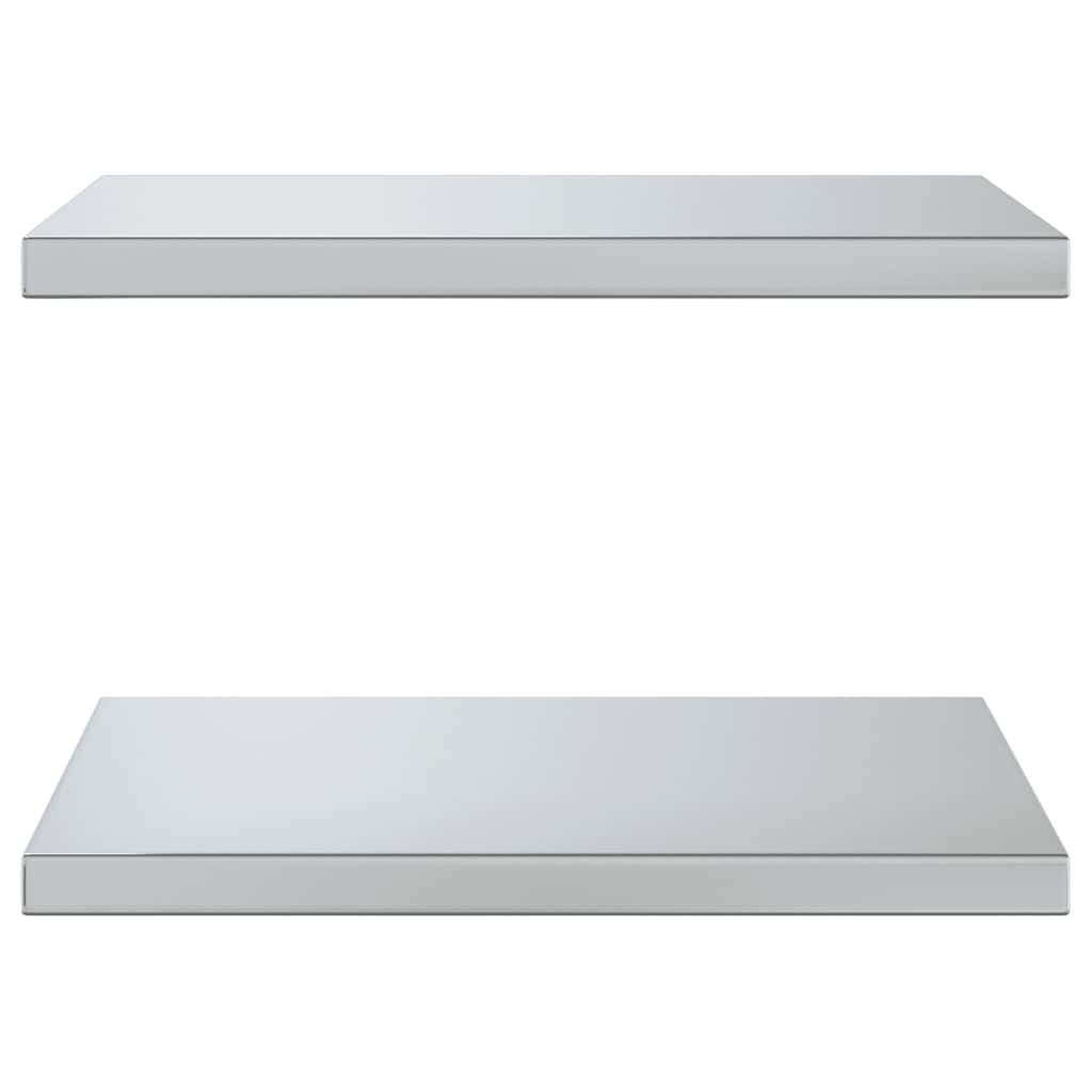 Étagères murales 2 pcs 50x40 cm argenté acier inoxydable - XIOS