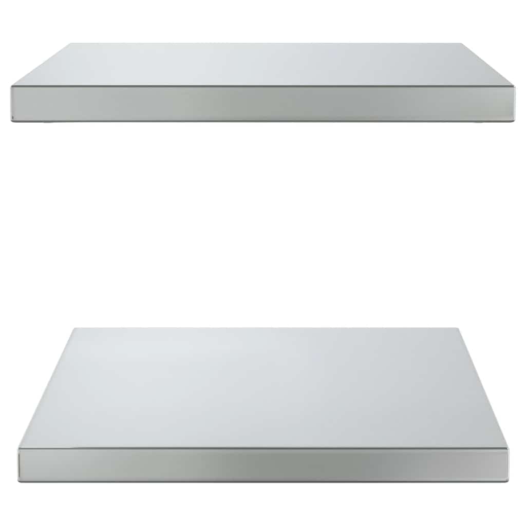 Étagères murales 2 pcs 50x40 cm argenté acier inoxydable - XIOS