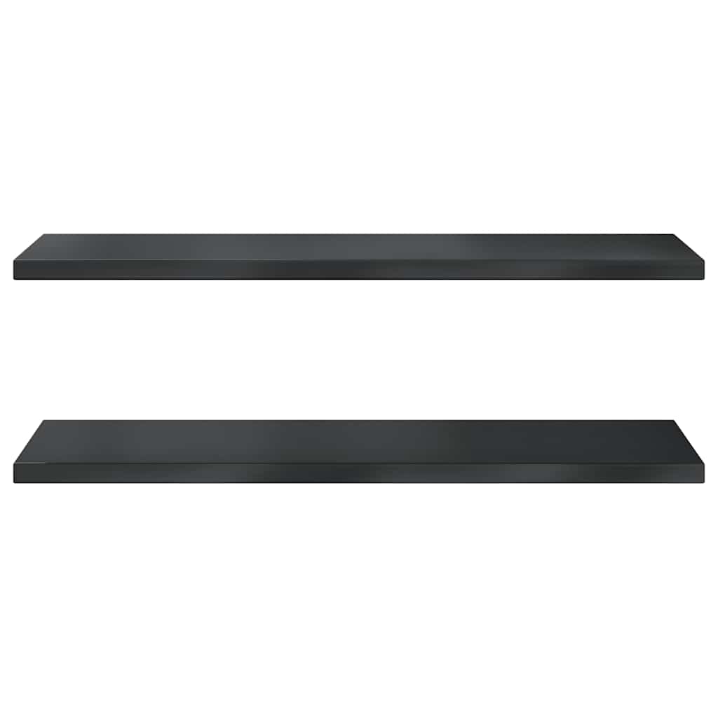Étagères murales 2 pcs 100x40 cm noir acier inoxydable - XIOS
