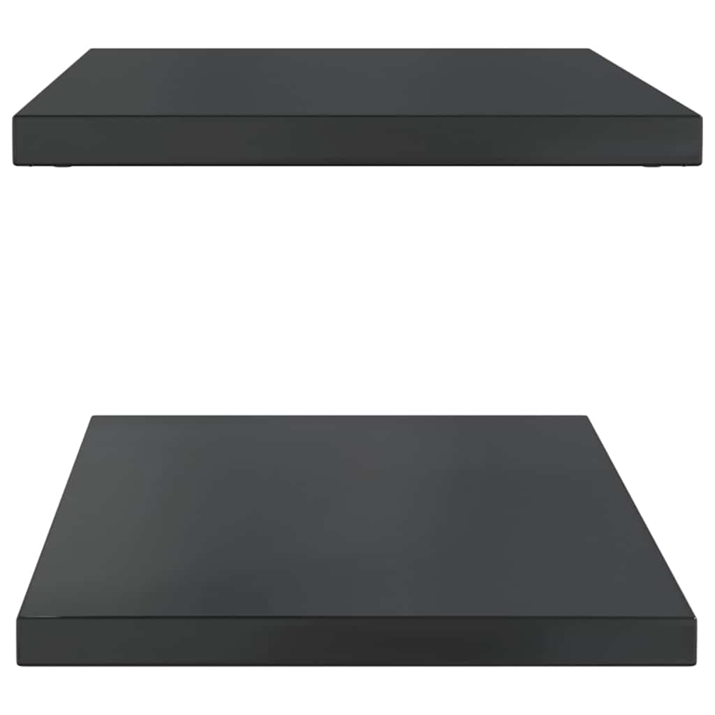 Étagères murales 2 pcs 100x40 cm noir acier inoxydable - XIOS