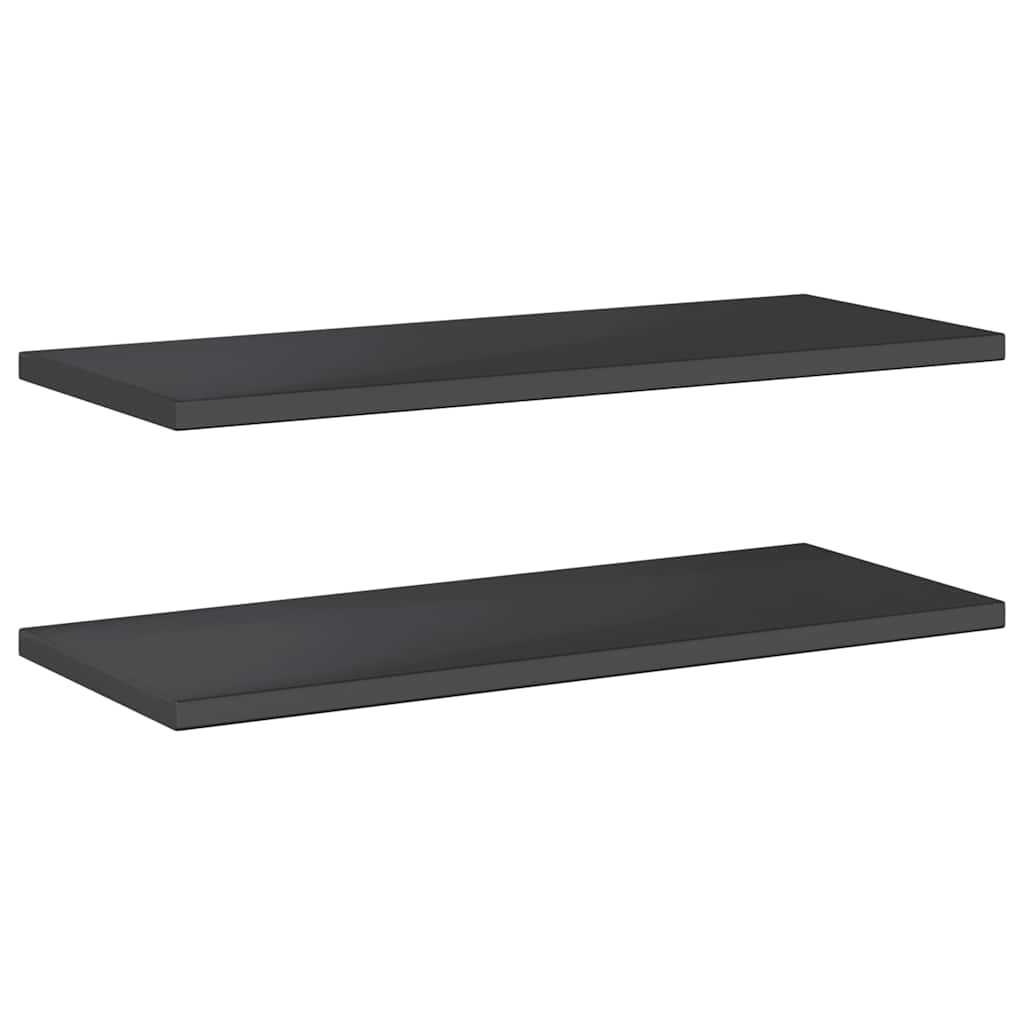 Étagères murales 2 pcs 100x40 cm noir acier inoxydable - XIOS