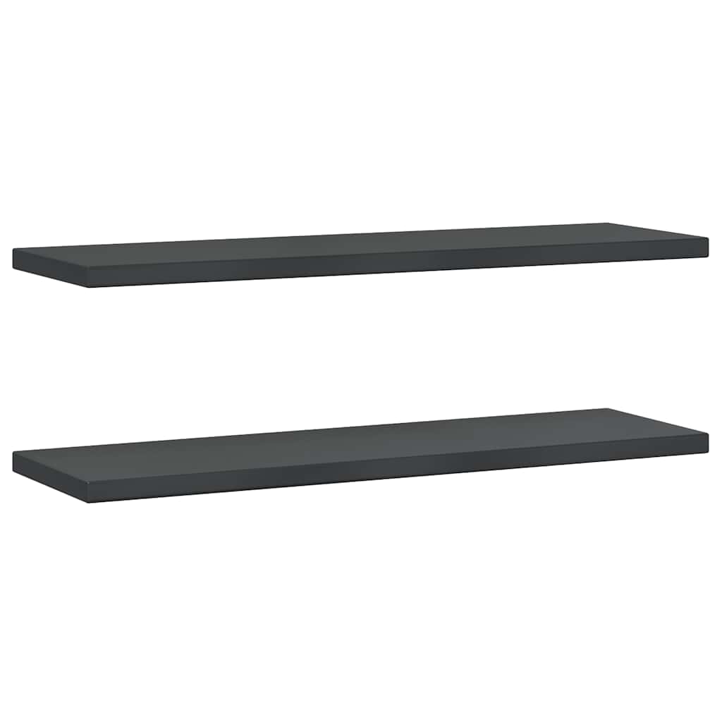 Étagères murales 2 pcs 100x30x3 cm noir acier inoxydable - XIOS