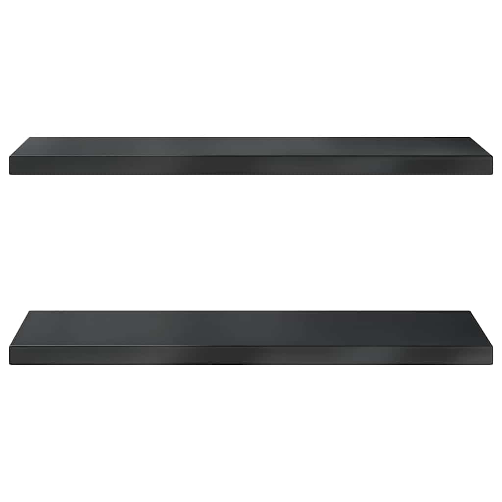 Étagères murales 2 pcs 100x30x3 cm noir acier inoxydable - XIOS