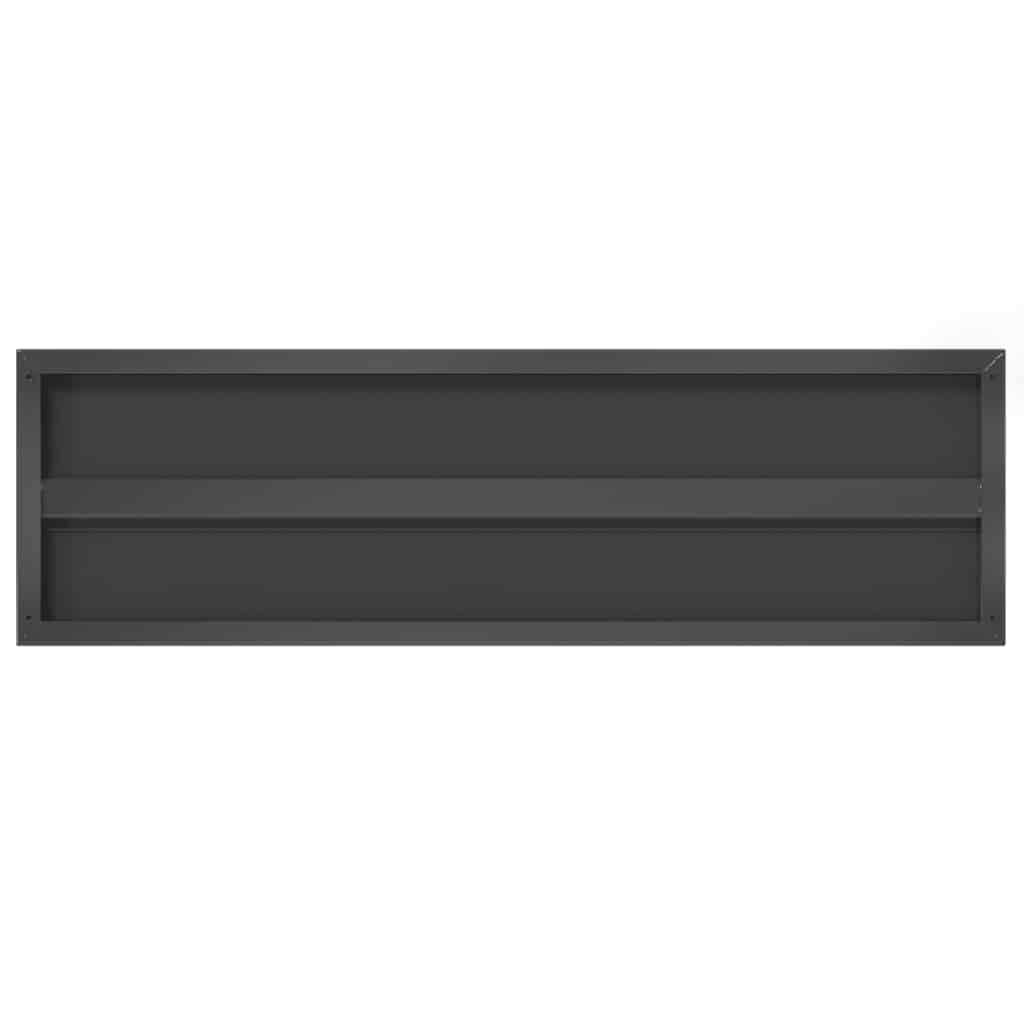 Étagères murales 2 pcs 100x30x3 cm noir acier inoxydable - XIOS