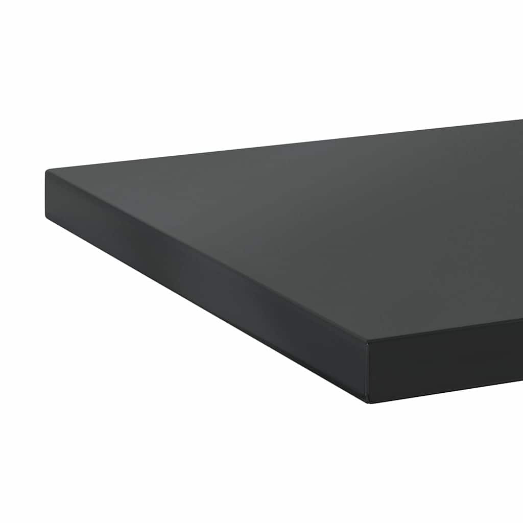 Étagères murales 2 pcs 100x30x3 cm noir acier inoxydable - XIOS