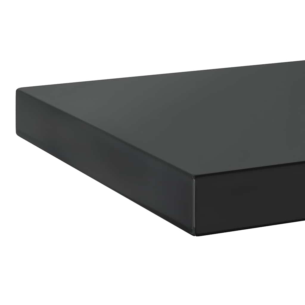 Étagères murales 2 pcs 75x23,5x3 cm noir acier inoxydable - XIOS