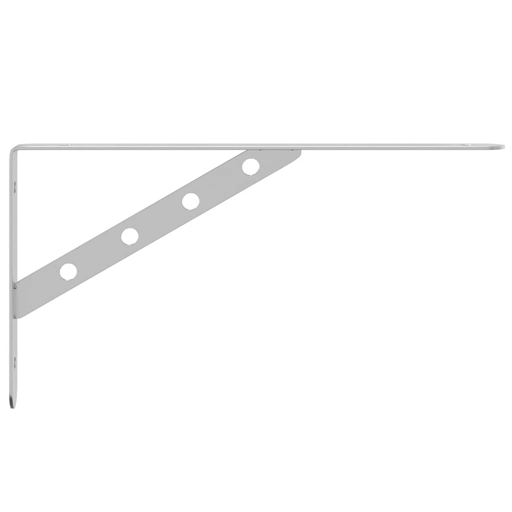 Supports d'étagères 4pcs 30x2,5x15,5cm argenté acier inoxydable - XIOS