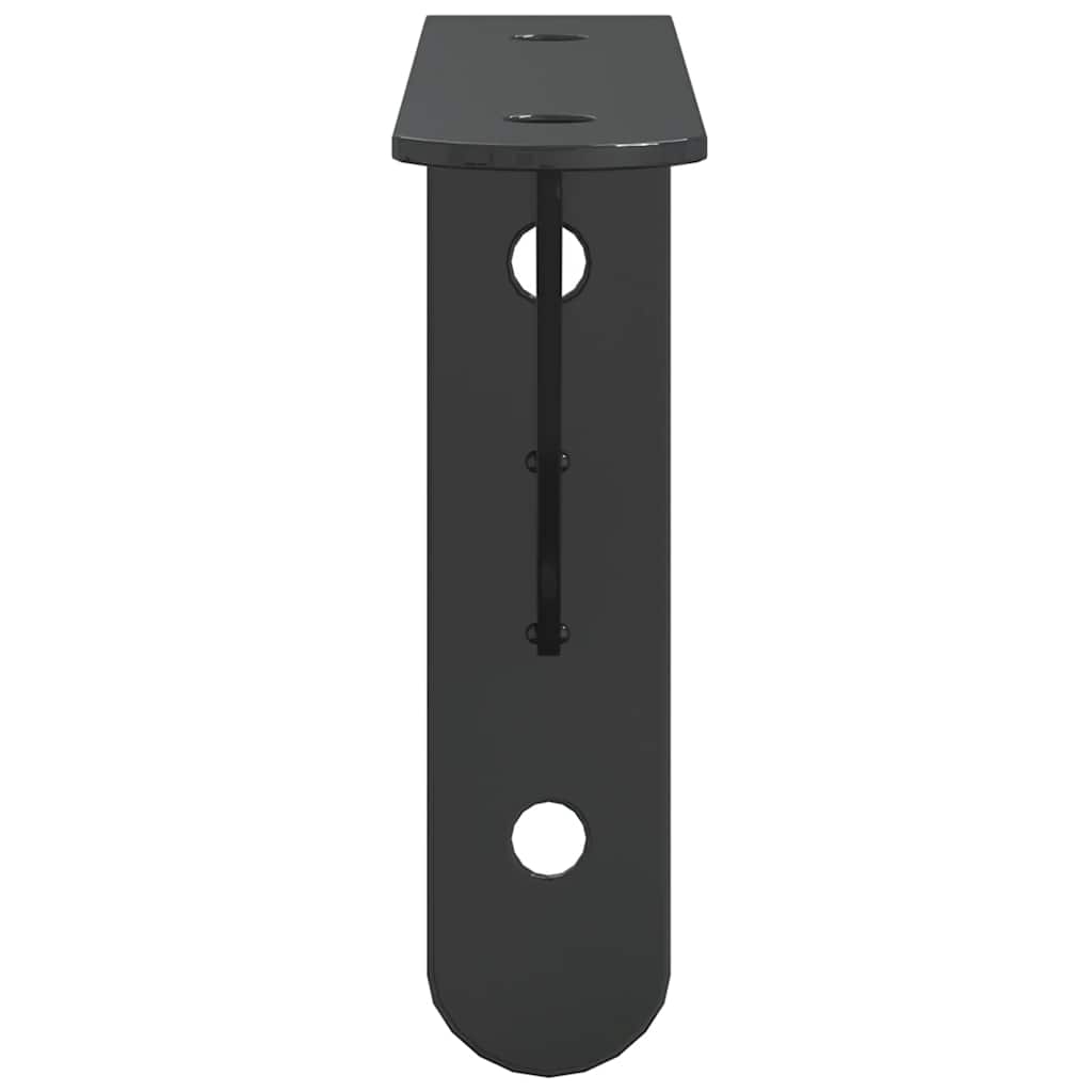 Supports d'étagères 4 pcs 15x2,5x11,5 cm noir acier inoxydable - XIOS