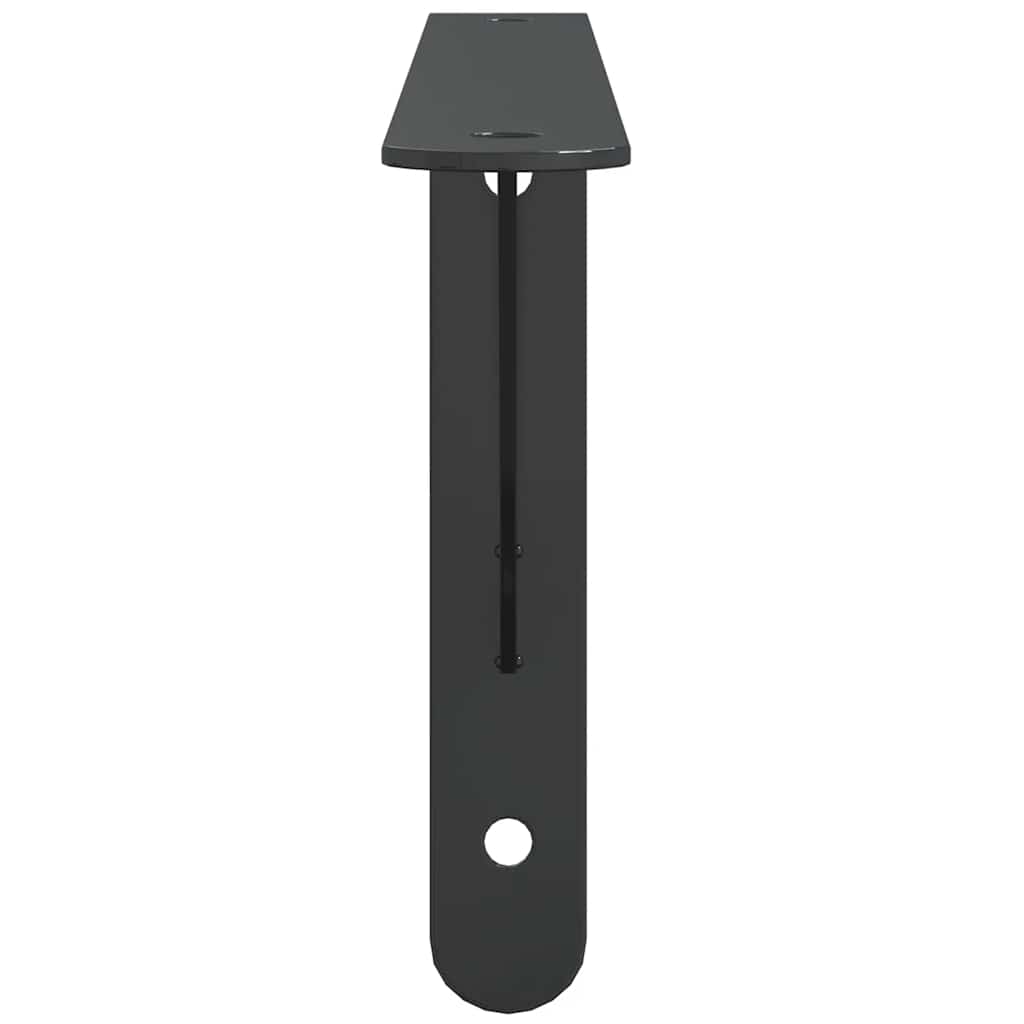 Supports d'étagères 4 pcs 30x2,5x15,5 cm noir acier inoxydable - XIOS