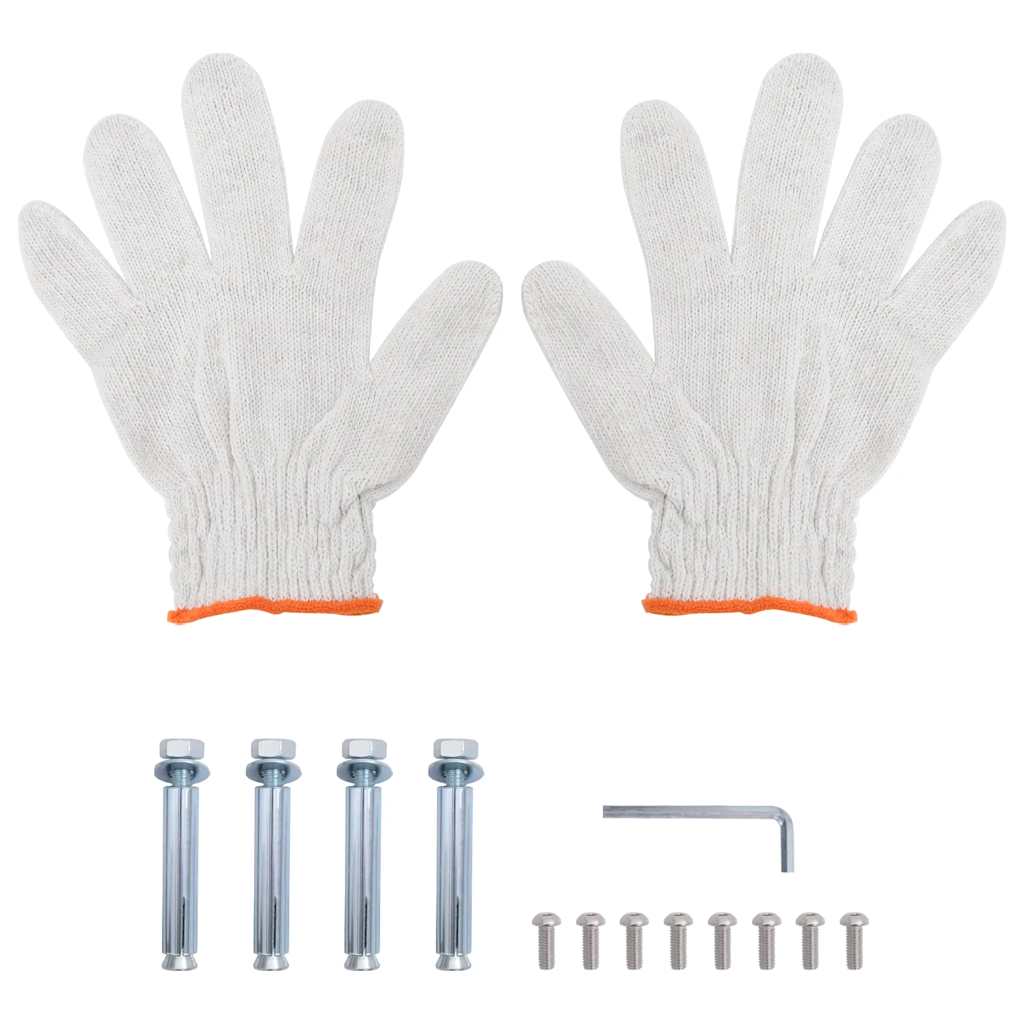 Étagère murale à 2 niveaux 75x30x60 cm argenté acier inoxydable - XIOS