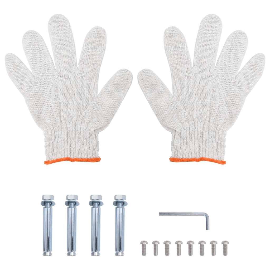 Étagère murale 2 niveaux 75x23,5x60 cm argenté acier inoxydable - XIOS