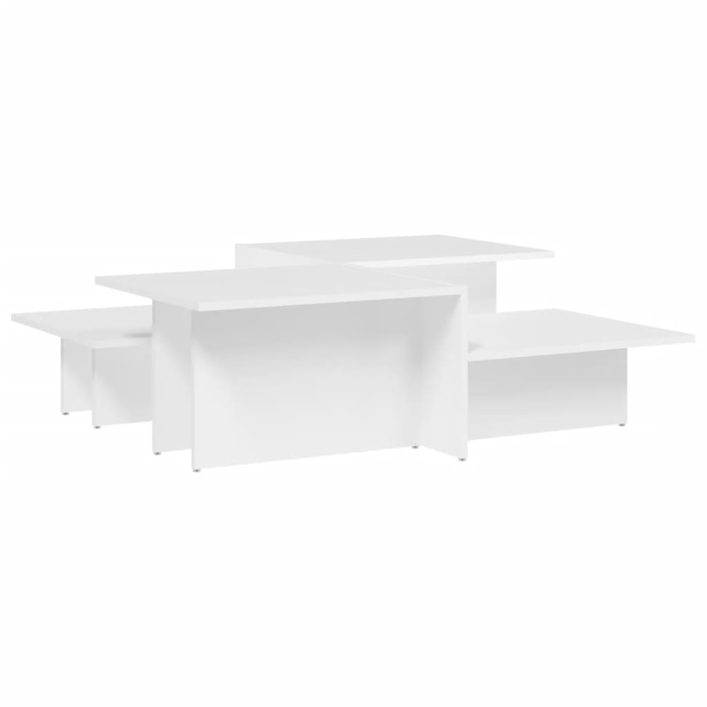 Tables basses 2 pcs blanc bois d'ingénierie - XIOS