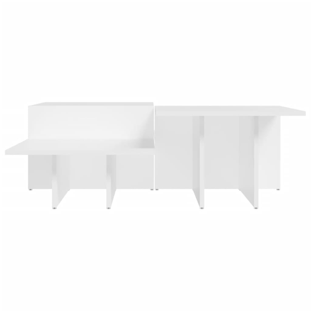Tables basses 2 pcs blanc bois d'ingénierie - XIOS