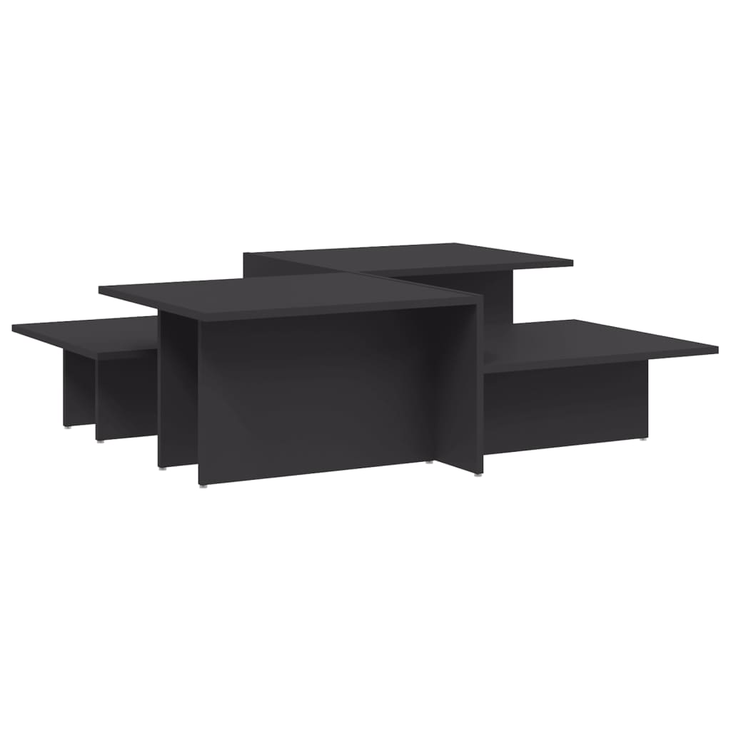 Tables basses 2 pcs gris bois d'ingénierie - XIOS