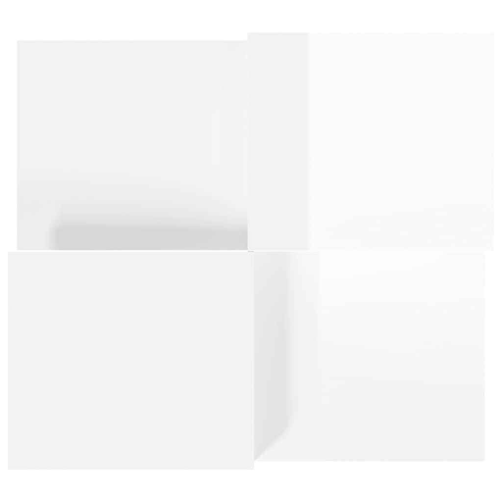 Tables basses 2 pcs blanc brillant bois d'ingénierie - XIOS