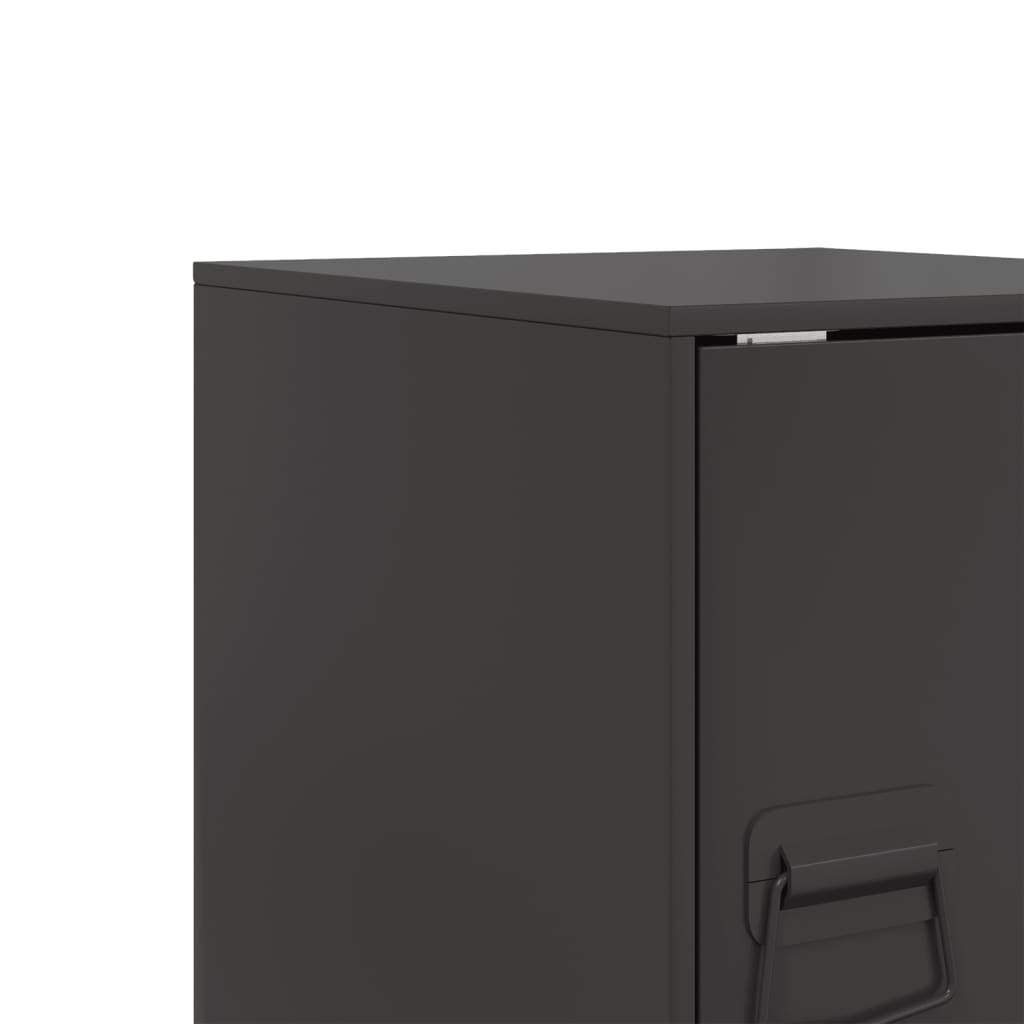 Tables de chevet 2 pcs noir 34,5x39x44 cm acier - XIOS