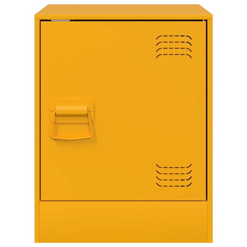 Tables de chevet 2 pcs jaune moutarde 34,5x39x44 cm acier - XIOS
