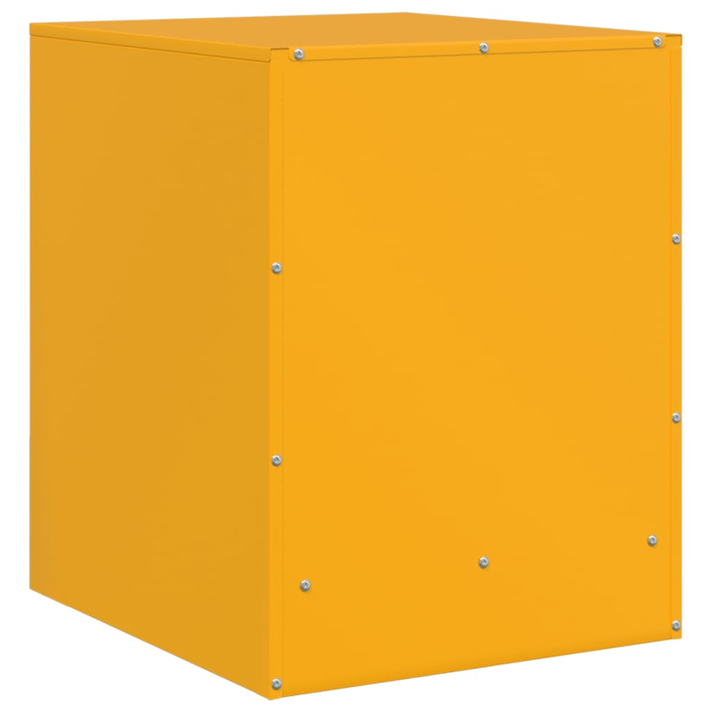 Tables de chevet 2 pcs jaune moutarde 34,5x39x44 cm acier - XIOS