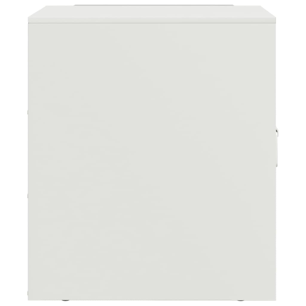 Tables de chevet 2 pcs blanc 34,5x39x44 cm acier - XIOS