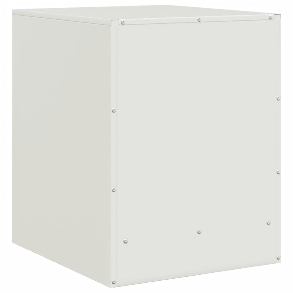 Tables de chevet 2 pcs blanc 34,5x39x44 cm acier - XIOS
