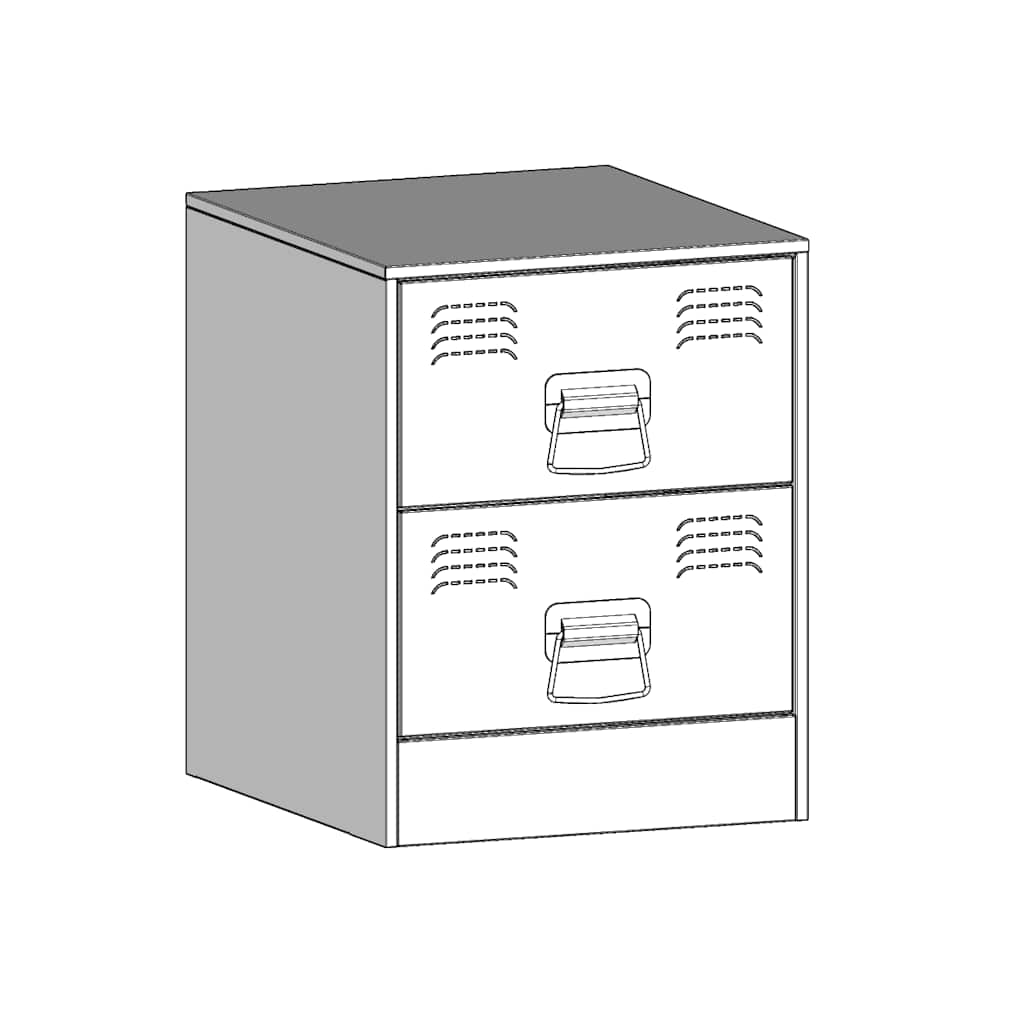 Tables de chevet 2 pcs noir 34,5x39x44 cm acier - XIOS