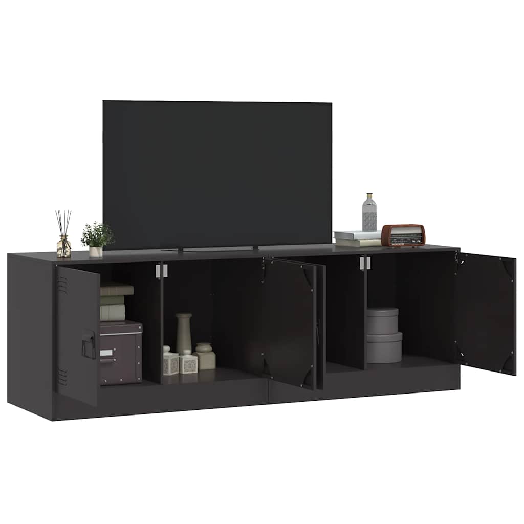 Meubles TV 2 pcs noir 67x39x44 cm acier - XIOS