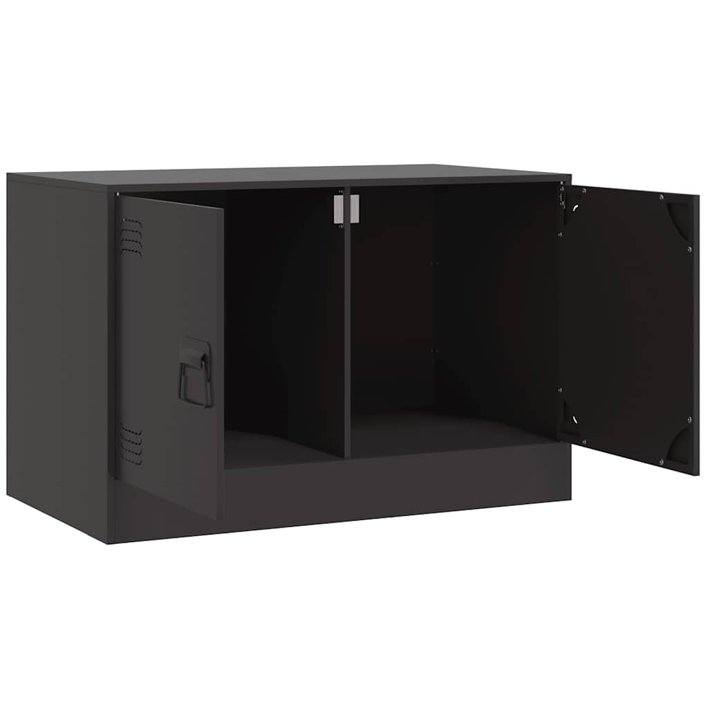 Meubles TV 2 pcs noir 67x39x44 cm acier - XIOS