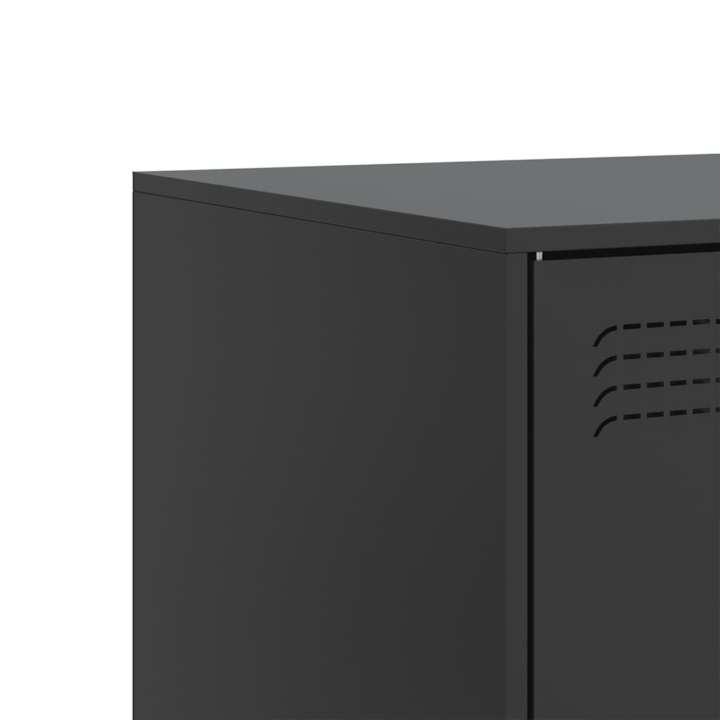 Meubles TV 2 pcs noir 67x39x44 cm acier - XIOS