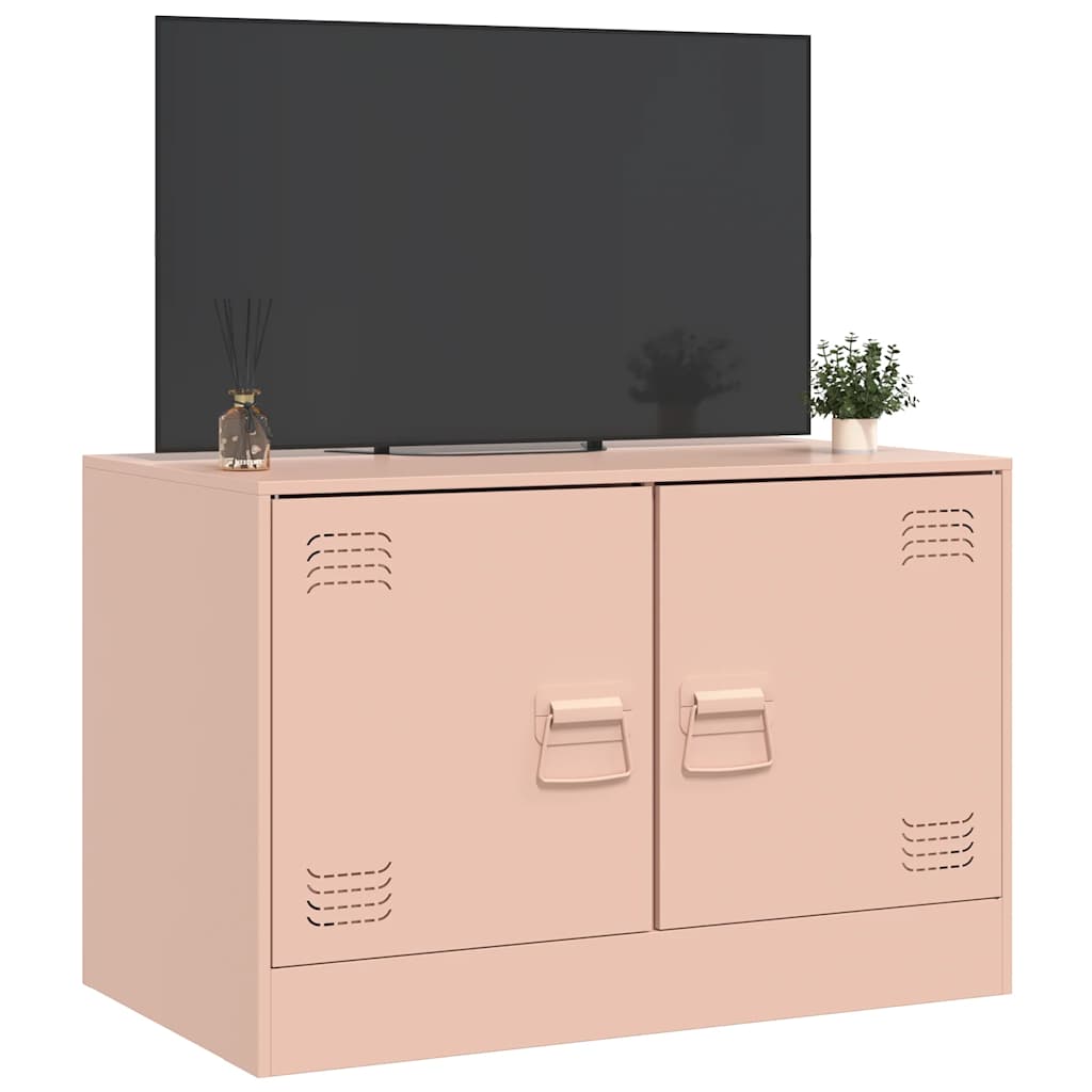 Meuble TV rose 67x39x44 cm acier - XIOS