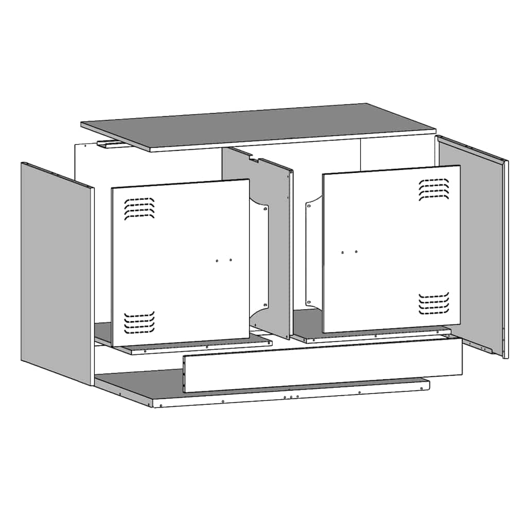 Meuble TV rose 67x39x44 cm acier - XIOS