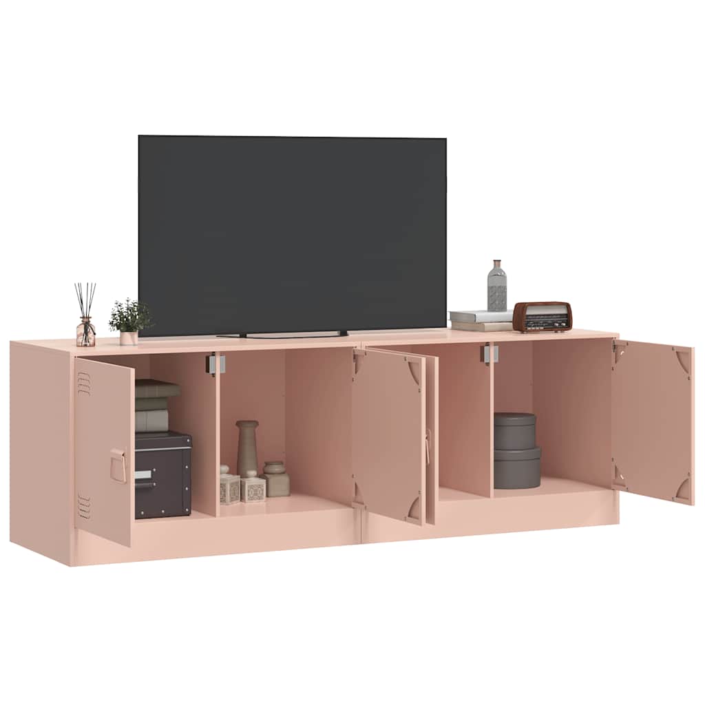 Meubles TV 2 pcs rose 67x39x44 cm acier - XIOS