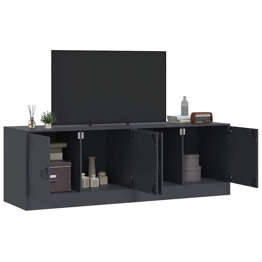 Meubles TV 2 pcs anthracite 67x39x44 cm acier - XIOS