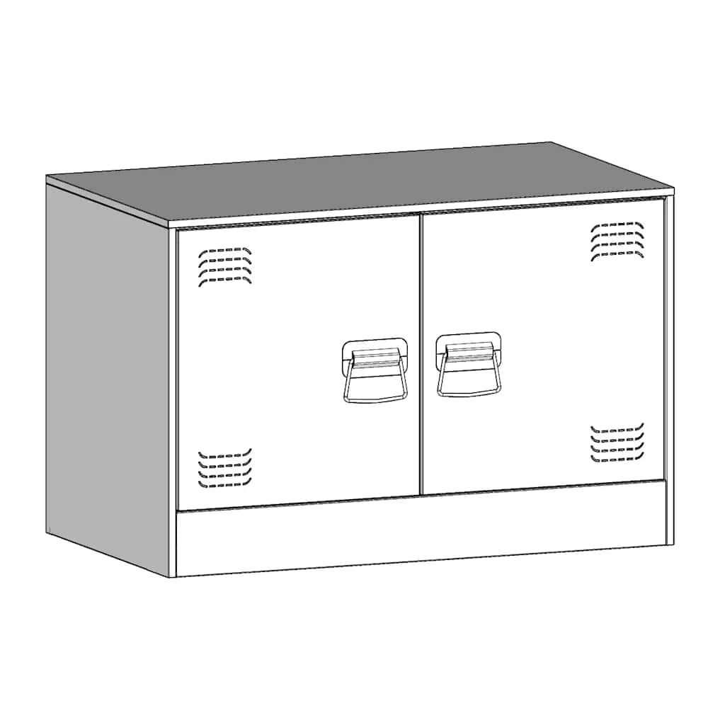 Meubles TV 2 pcs jaune moutarde 67x39x44 cm acier - XIOS