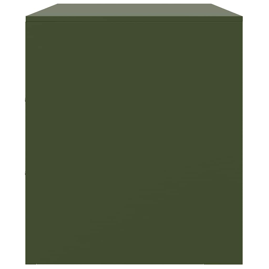 Meuble TV vert olive 67x39x44 cm acier - XIOS