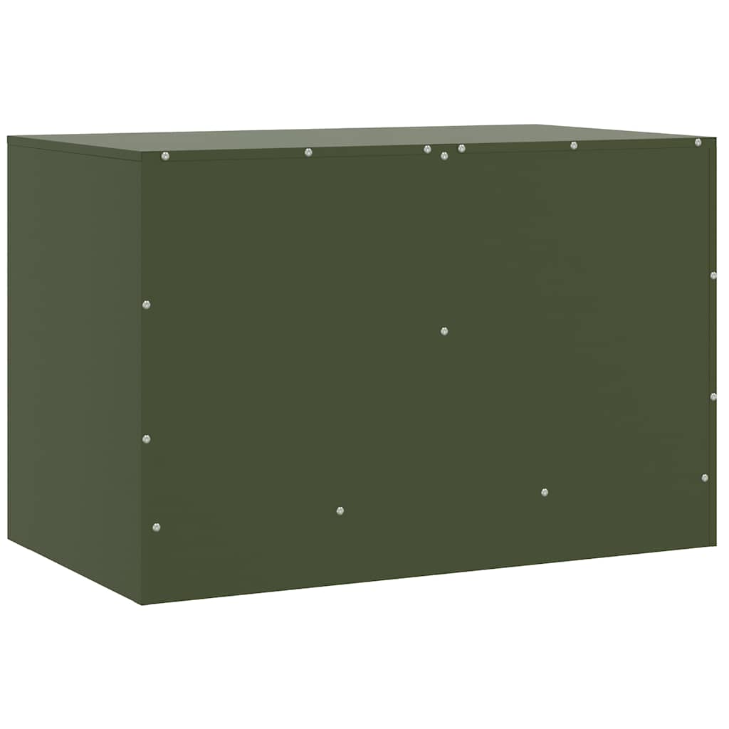 Meuble TV vert olive 67x39x44 cm acier - XIOS