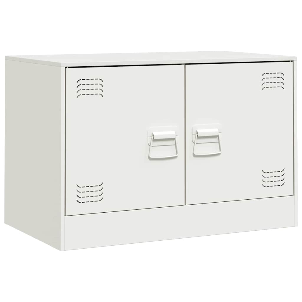 Meuble TV blanc 67x39x44 cm acier - XIOS