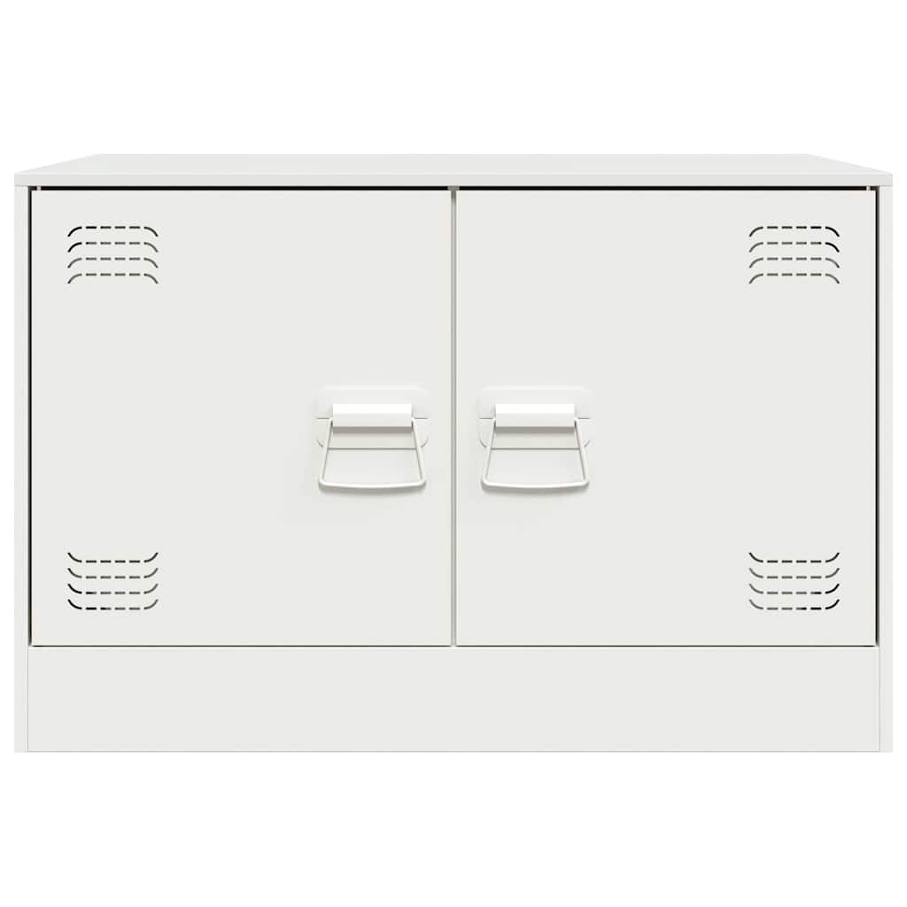 Meuble TV blanc 67x39x44 cm acier - XIOS