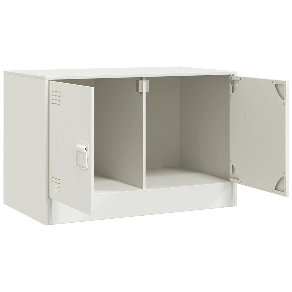 Meuble TV blanc 67x39x44 cm acier - XIOS