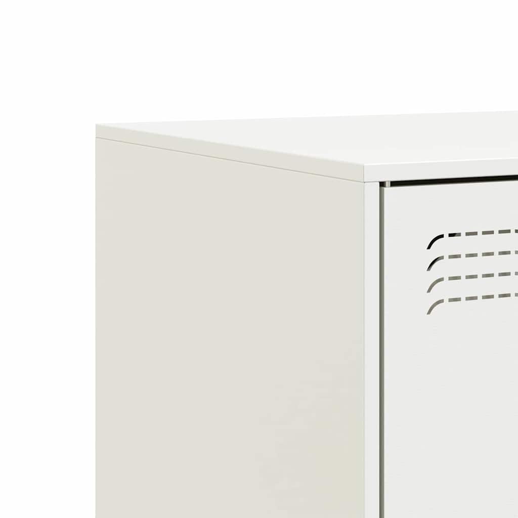 Meuble TV blanc 67x39x44 cm acier - XIOS