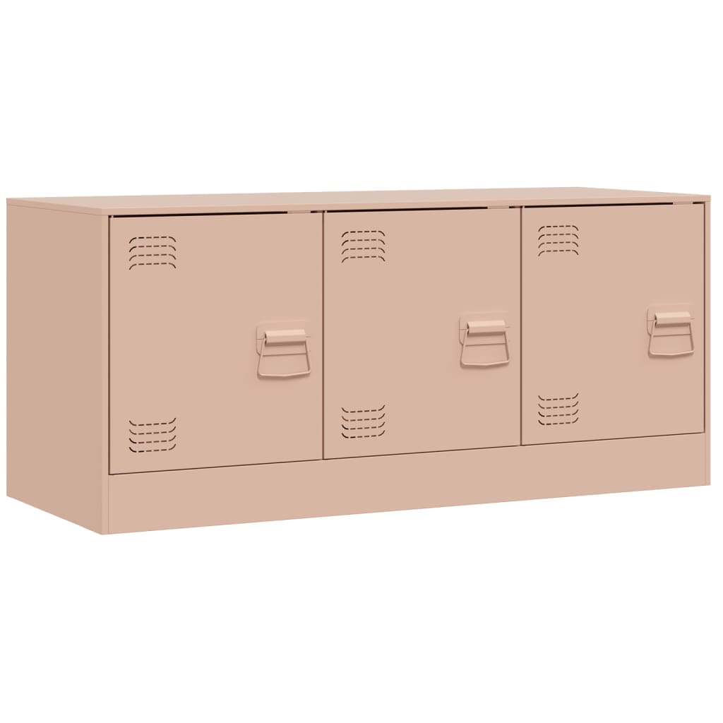 Meuble TV rose 99x39x44 cm acier - XIOS