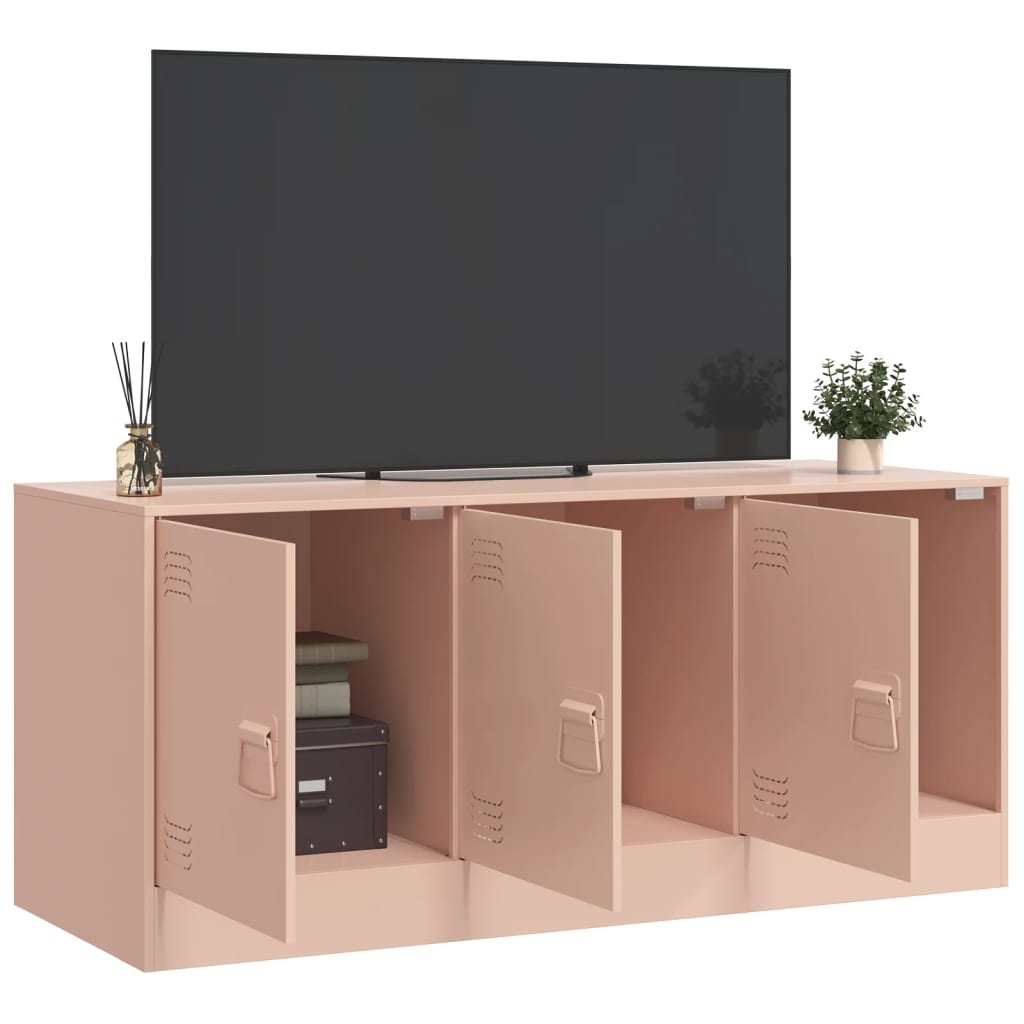 Meuble TV rose 99x39x44 cm acier - XIOS