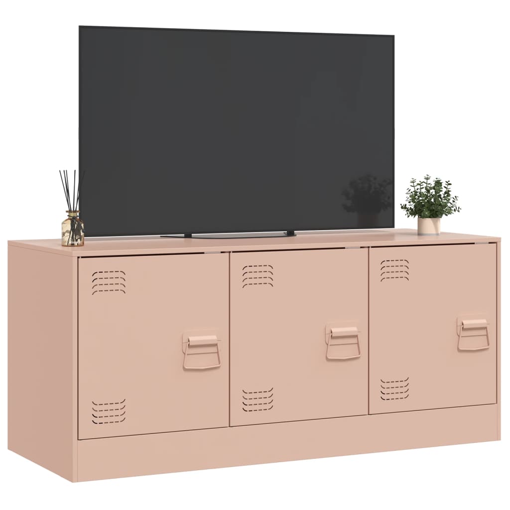 Meuble TV rose 99x39x44 cm acier - XIOS