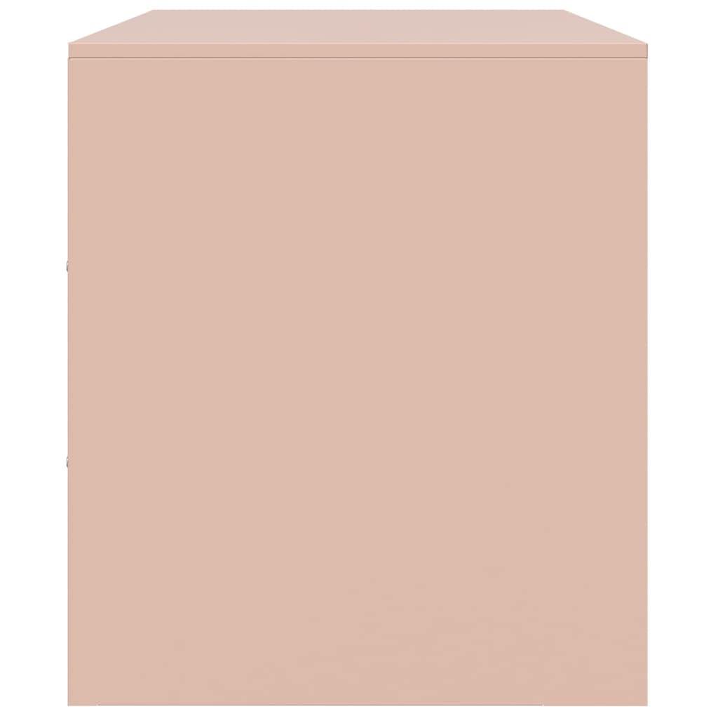 Meuble TV rose 99x39x44 cm acier - XIOS