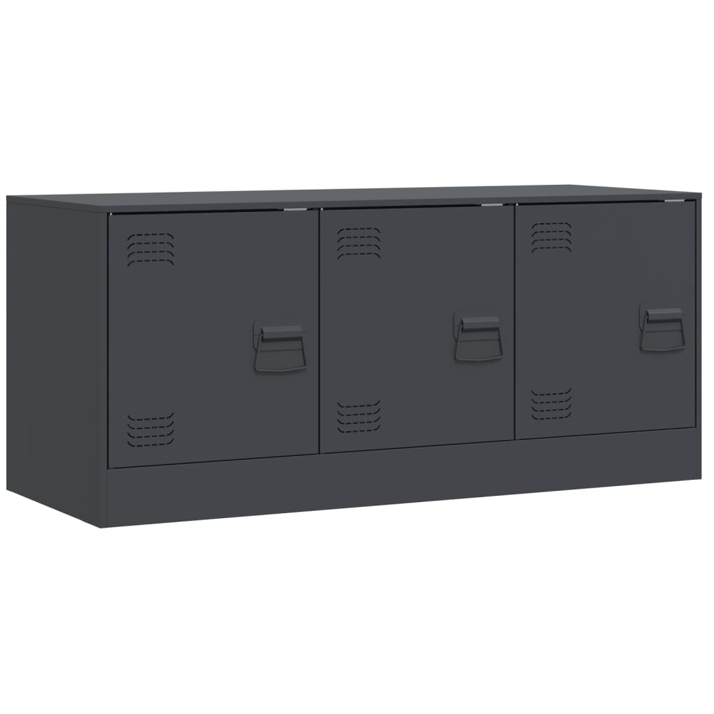 Meuble TV anthracite 99x39x44 cm acier - XIOS