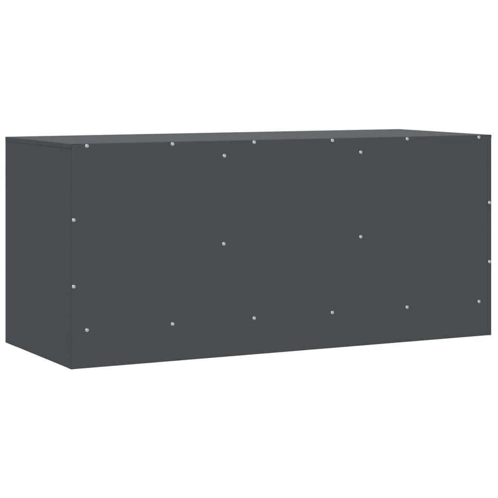 Meuble TV anthracite 99x39x44 cm acier - XIOS