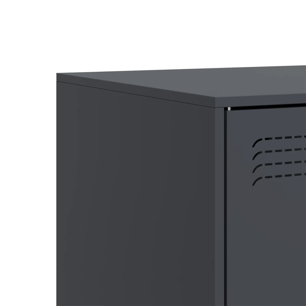 Meuble TV anthracite 99x39x44 cm acier - XIOS