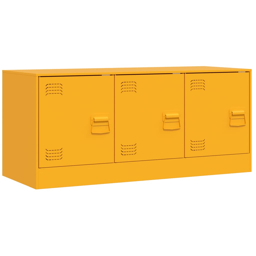 Meuble TV jaune moutarde 99x39x44 cm acier - XIOS